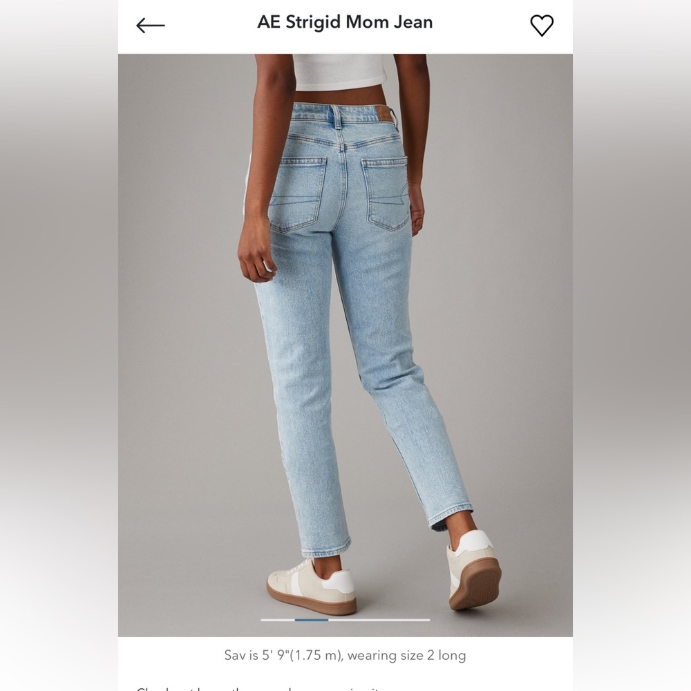 AE Strigid Mom Jeans- size 6 X-Short - Picture 7 of 7
